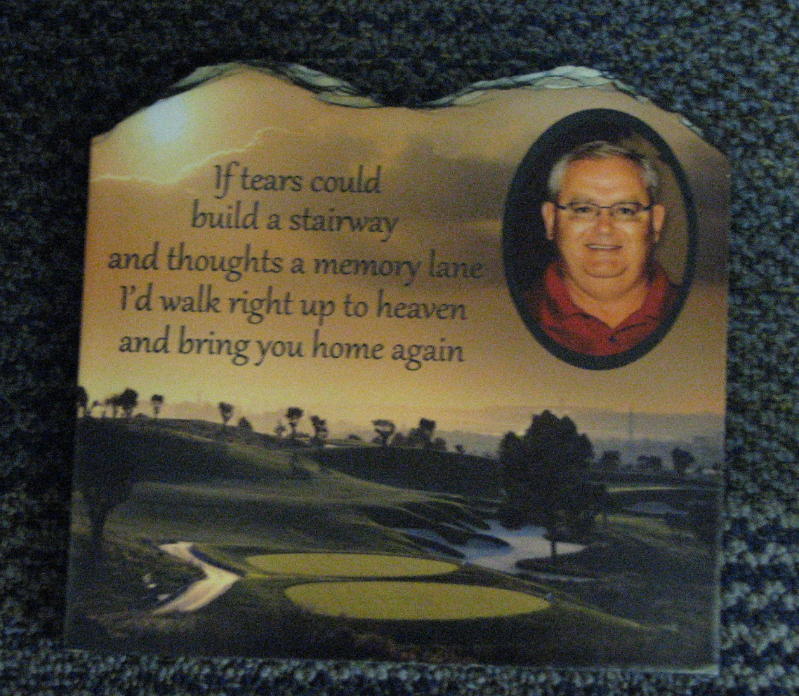 memorial made with sublimation printing